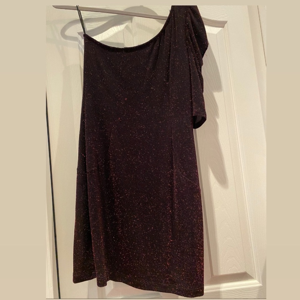 Celine by Champion Fitted Red Formal Sparkle Dress